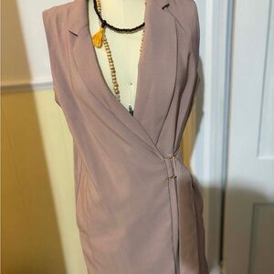 FAVLUX Sleeveless Dress in Soft Brown